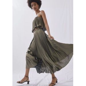 Anthropologie Metallic 2 Piece Skirt Set Size 12